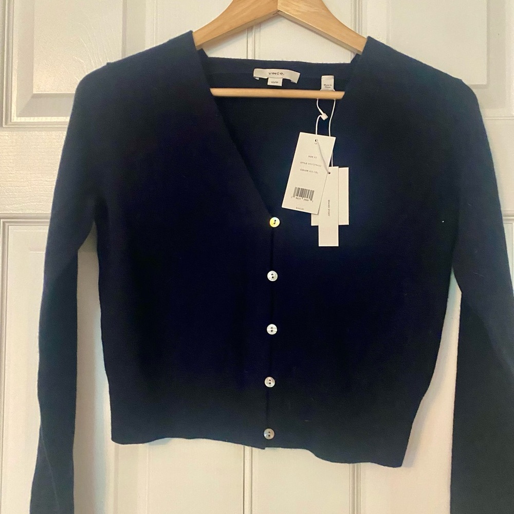 Women's Vince black   Cashmere Cardigan Sweater nwt